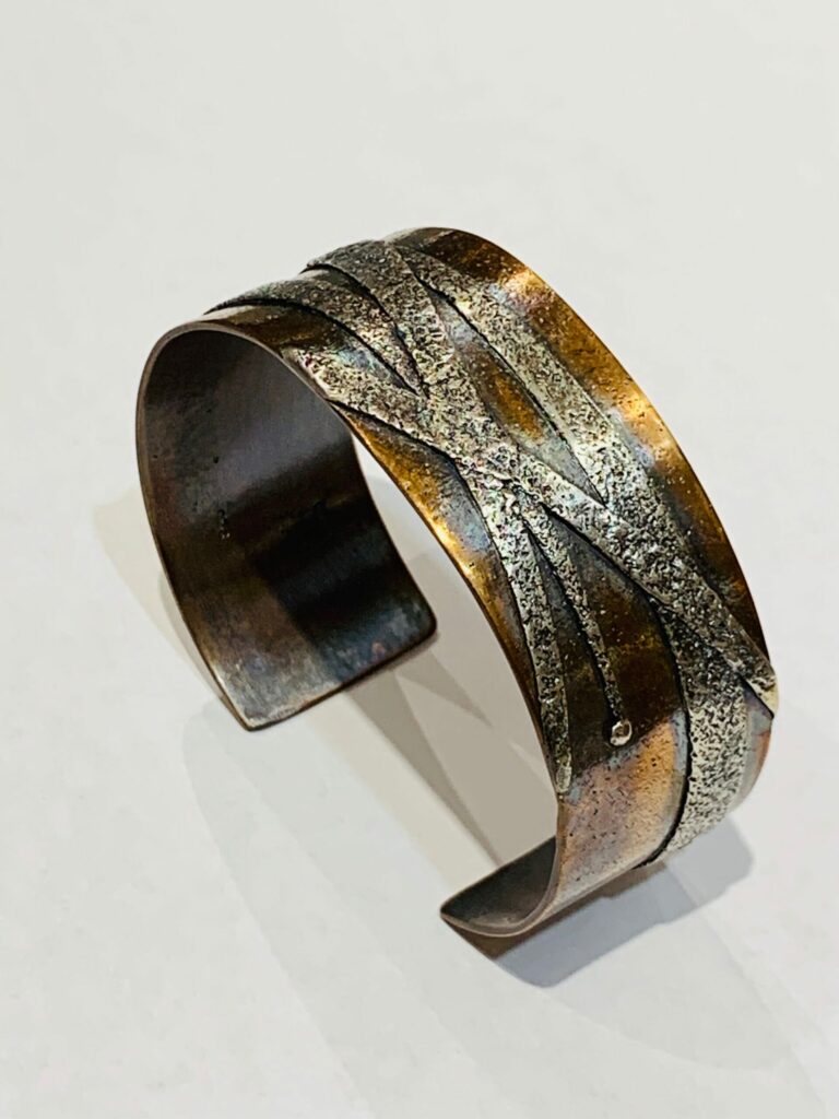 Sterling Silver and Brass Cuff