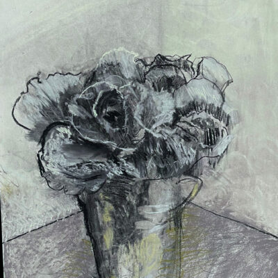 Flowers in a can - Pastel on paper