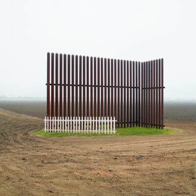 From the "Keep Off My Lawn" series. 2021 by M. Kosturos - From the "Keep Off My Lawn" series. 2021 by M. Kosturos

A proposal for a friendly and affordable way to plug the holes in the US - Mexico border wall. This one positions the picket fence together with a test segment of the border wall. One of the most beautiful photos made of the border wall, this image was captured by Richard Misrach and can be found in his book Border Cantos, which documents the wall. Misrach's work has inspired me since the late 80's when I began making fine art photography. I appropriate his images with great respect! 

This is a work in progress, not the final image. I will release the digital print in an edition of 3.

#keepoffmylawn #buildthewall #marinopenstudios #SFAIalumni 

See more of my work on Instagram. https://www.instagram.com/mkosturosartist/