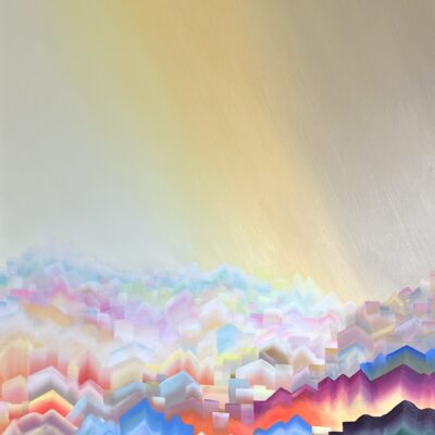 Twilight - Acrylic, oil on canvas 59x35 in, 2023