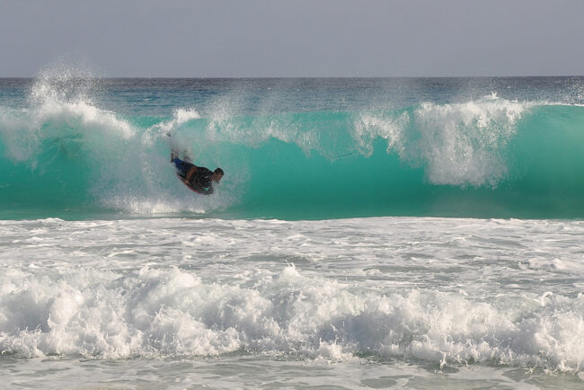 Body Boarding at Needham’s Point, Barbados