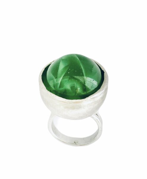 Green marble ring